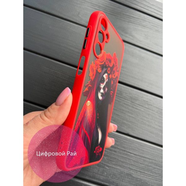 Чохол для Samsung Galaxy M14 Санта-Муерте класична з червоним бортиком
