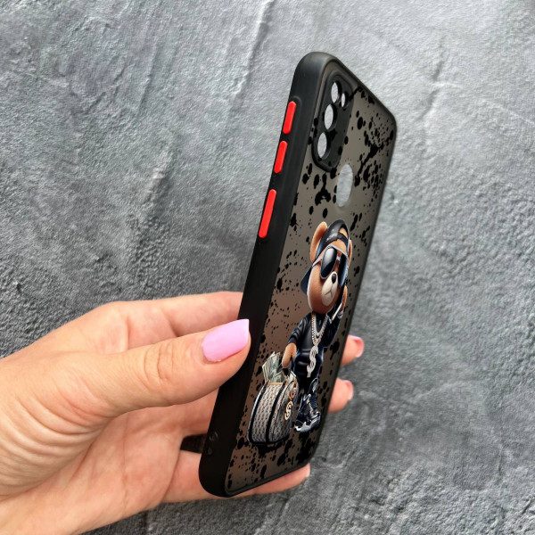 Чeхол для Samsung Galaxy M30s / M21 с защитой камеры с мишкой Тедди