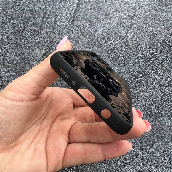 Чехол для Samsung Galaxy M30s / M21 с защитой камеры черная пантера