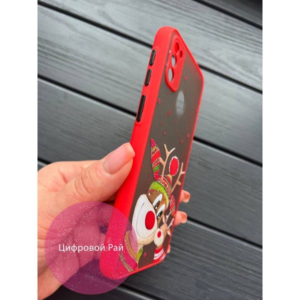 Чехол для Samsung Galaxy M30s / M21 новогодний оленята 