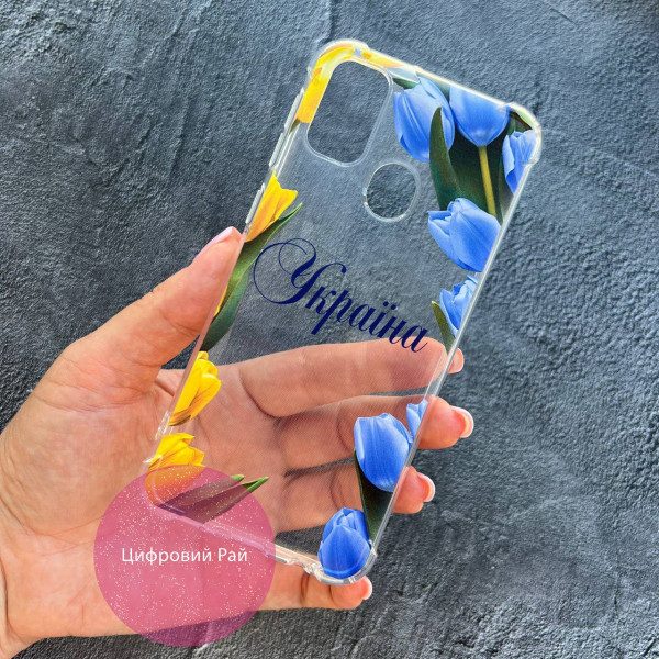 Чехол для Samsung Galaxy M30s/M21 патриотический прозрачний силиконовый чехол 