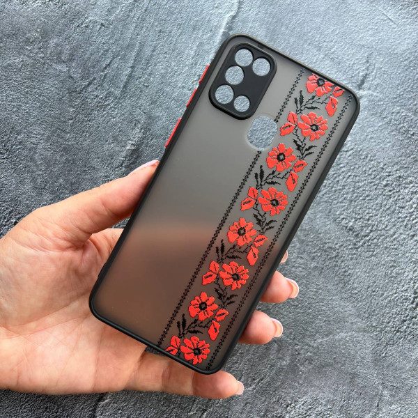 Чехол для Samsung Galaxy M30s/М21 вишиванка Полтавщина матовый пластик з чорным бортиком