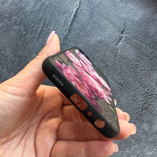 Чехол для Samsung Galaxy M33 пиона с каплями