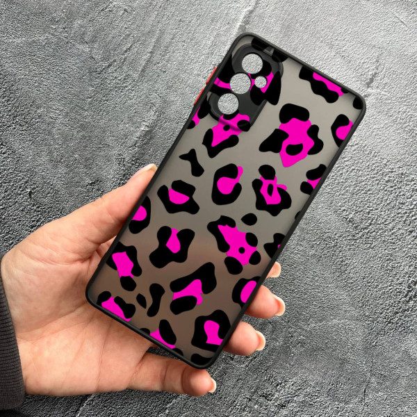 Чохол для Samsung Galaxy M52 / M52 5G з захистом камери з леопардом рожевим