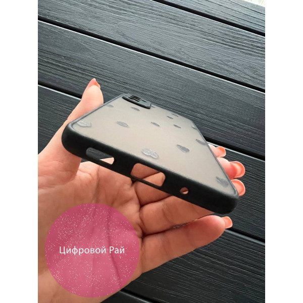 Чохол для Samsung Galaxy M52/M52 5G чорні сердечка