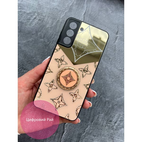 Чехол для Samsung Galaxy S21 FE чехол с зеркальным покрытием и держателем