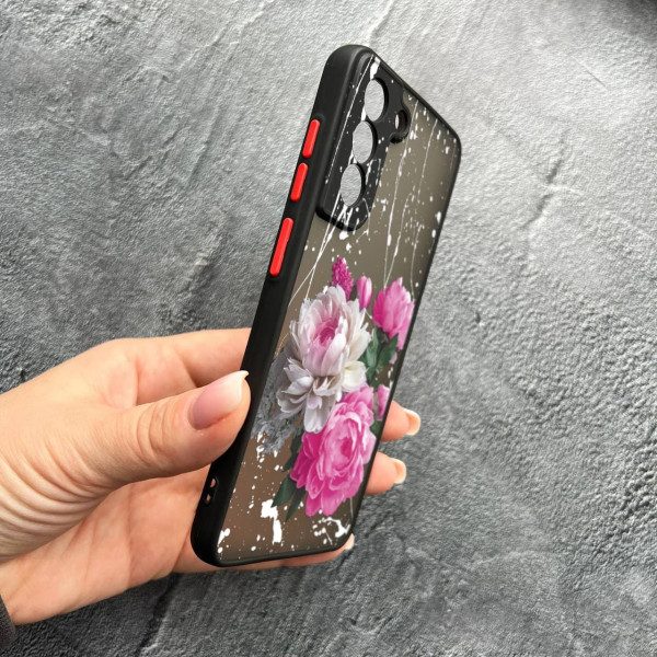 Чохол для Samsung Galaxy S21 FE з захистом камери з квітами півонії класичні