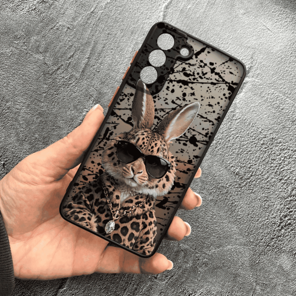 Чохол для Samsung Galaxy S21 FE з захистом камери з зайцем у леопарді