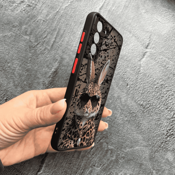 Чохол для Samsung Galaxy S21 FE з захистом камери з зайцем у леопарді