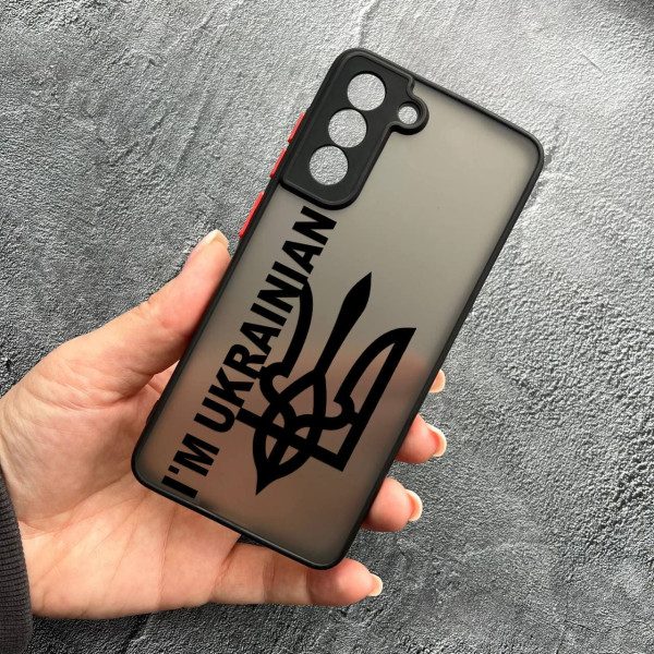 Чехол для Samsung Galaxy S21 FE с защитой камеры патриотический I`m Ukrainian