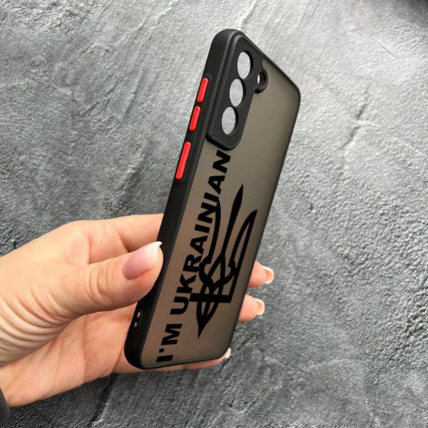 Чехол для Samsung Galaxy S21 FE с защитой камеры патриотический I`m Ukrainian