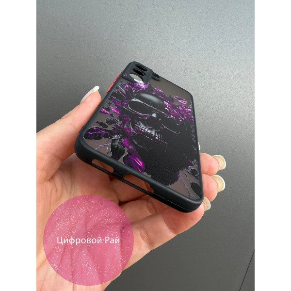 Чохол для Samsung Galaxy S22 череп фіолетовий 