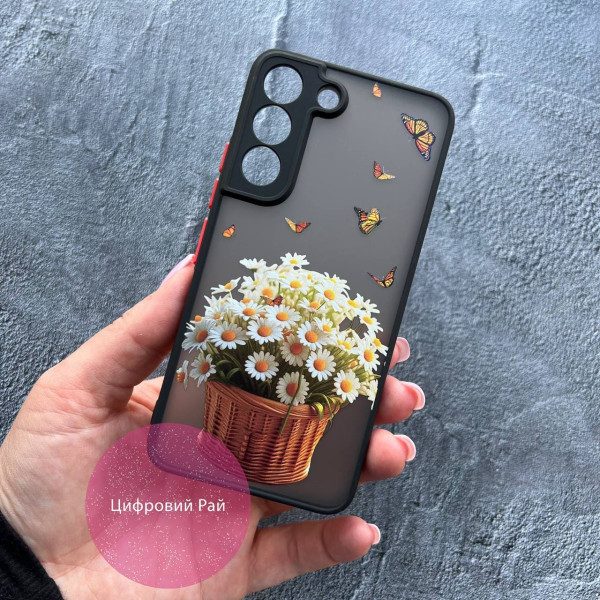 Чехол для Samsung Galaxy S22 ромашки в корзинке
