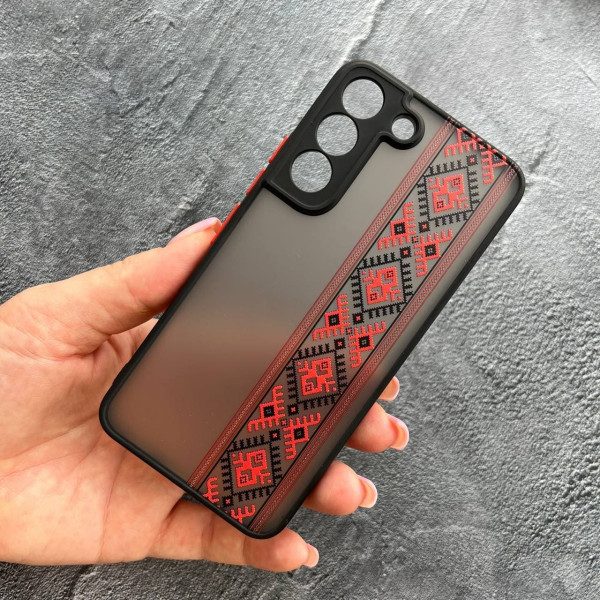 Чохол для Samsung Galaxy S22 вишиванка червона оригінальна