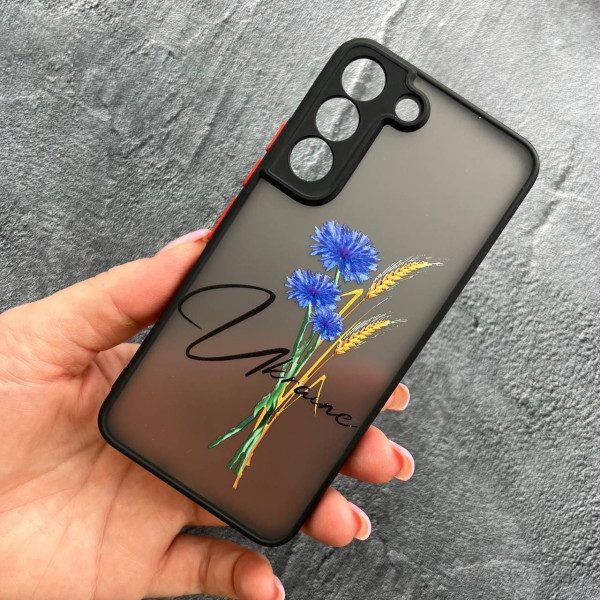 Чехол для Samsung Galaxy S22 патриотический с волошкой