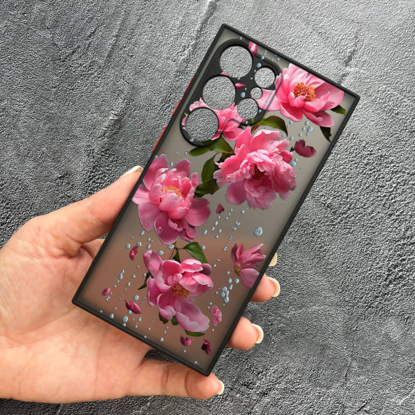 Чохол для Samsung Galaxy S24 Ultra півонії з дощем