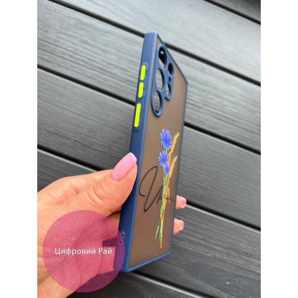 Чохол для Samsung Galaxy S23 Ultra патріотичний з волошкою