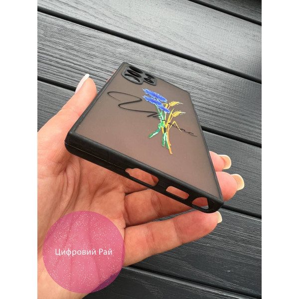 Чехол для Samsung Galaxy S22 Ultra патриотический с волошкой