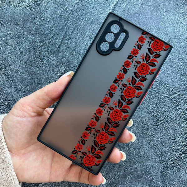 Чехол для Samsung Galaxy Note 10 Plus с защитой камеры с вышиванкой Донеччина