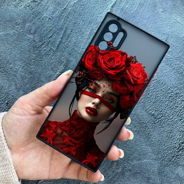 Чехол для Samsung Galaxy Note 10 Plus с защитой камеры с девочкой и лентой