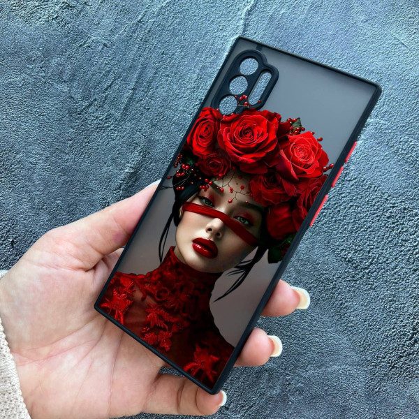 Чехол для Samsung Galaxy Note 10 Plus с защитой камеры с девочкой и лентой