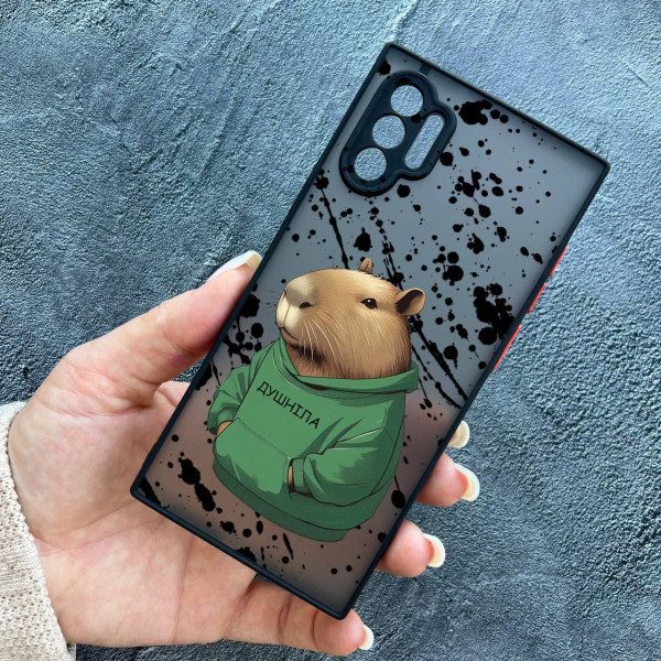 Чехол для Samsung Galaxy Note 10 Plus с защитой камеры с капибарой