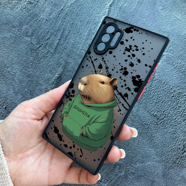 Чехол для Samsung Galaxy Note 10 Plus с защитой камеры с капибарой