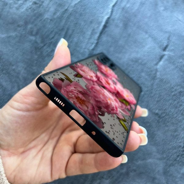 Чехол для Samsung Galaxy Note 10 Plus с защитой камеры с цветами и каплями