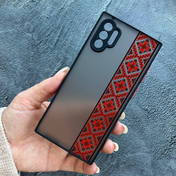 Чехол для Samsung Galaxy Note 10 Plus с защитой камеры с вышиванкой Киевщина