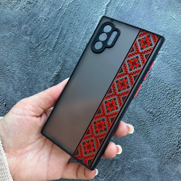 Чехол для Samsung Galaxy Note 10 Plus с защитой камеры с вышиванкой Киевщина