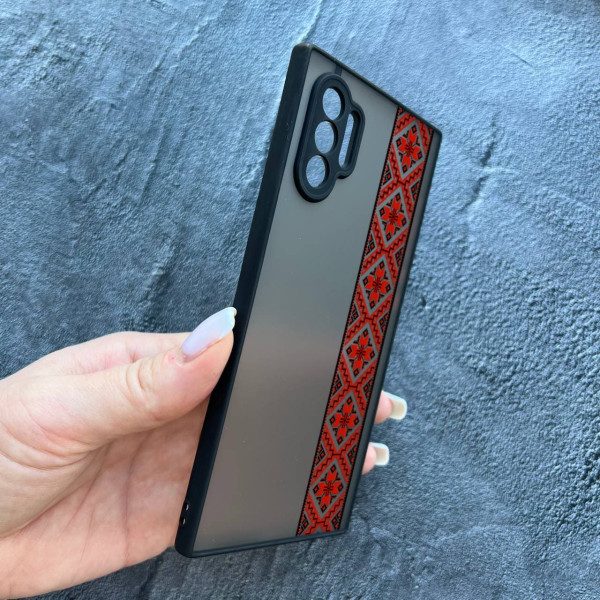 Чехол для Samsung Galaxy Note 10 Plus с защитой камеры с вышиванкой Киевщина