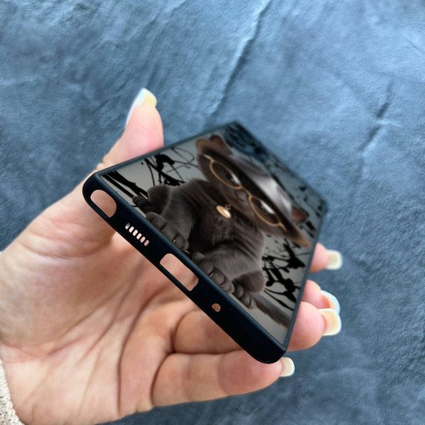 Чехол для Samsung Galaxy Note 10 Plus с защитой камеры с котом в шляпе
