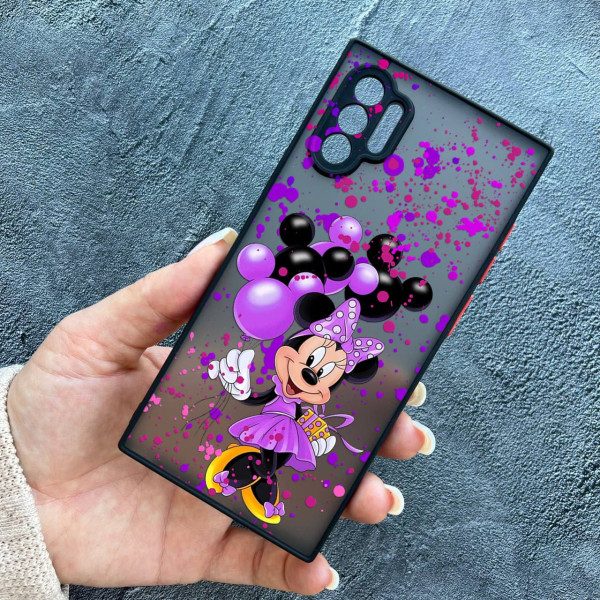 Чехол для Samsung Galaxy Note 10 Plus с защитой камеры детский с Минни Маус и воздушными шариками