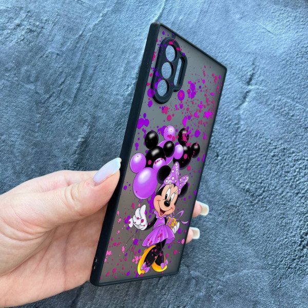 Чехол для Samsung Galaxy Note 10 Plus с защитой камеры детский с Минни Маус и воздушными шариками