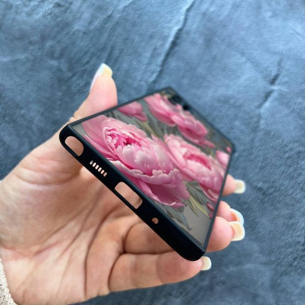 Чехол для Samsung Galaxy Note 10 Plus с защитой камеры с цветами пионами крупными