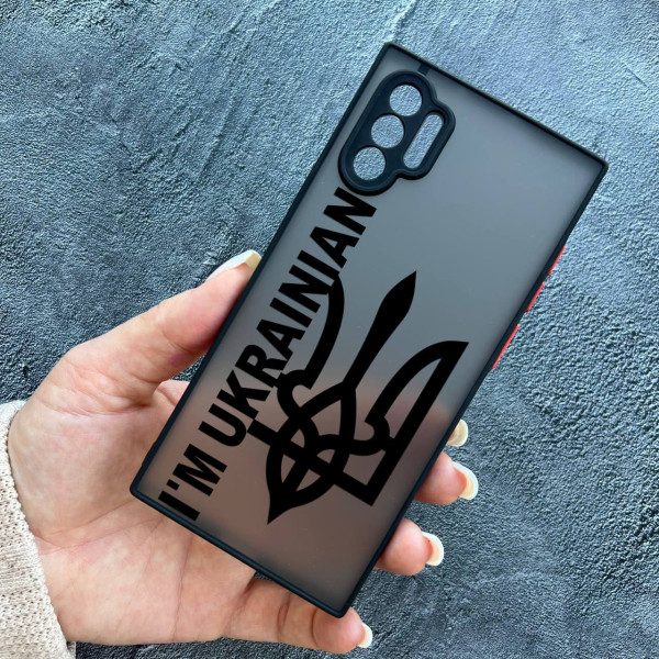 Чехол для Samsung Galaxy Note 10 Plus патриотический с защитой камеры I`m Ukrainian