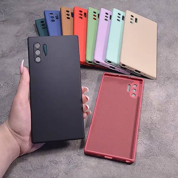 Однотонный чехол для Samsung Galaxy Note 10 Plus с soft-touch покрытием и микрофиброй внутри