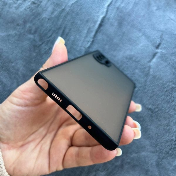 Чехол Samsung Galaxy Note 10 Plus с защитой камеры матовый пластик без дизайна