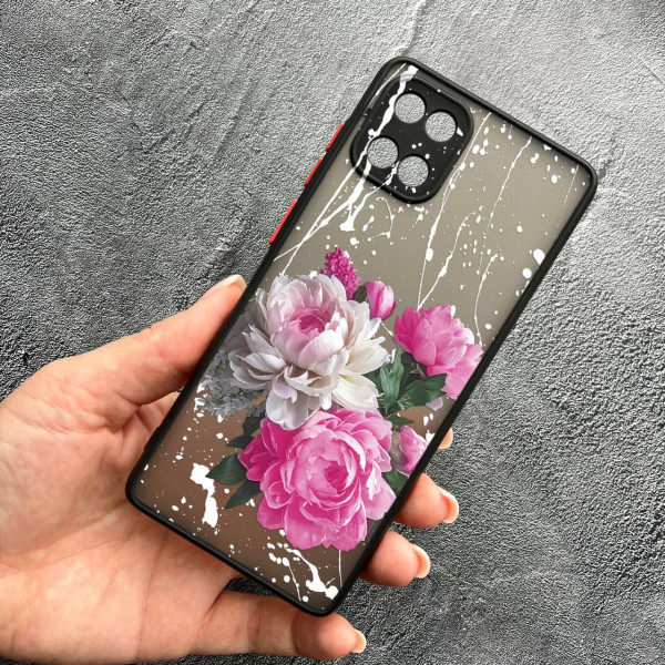 Чохол для Samsung Galaxy Note 10 Lite (A81) з захистом камери з квітами півонії класичні