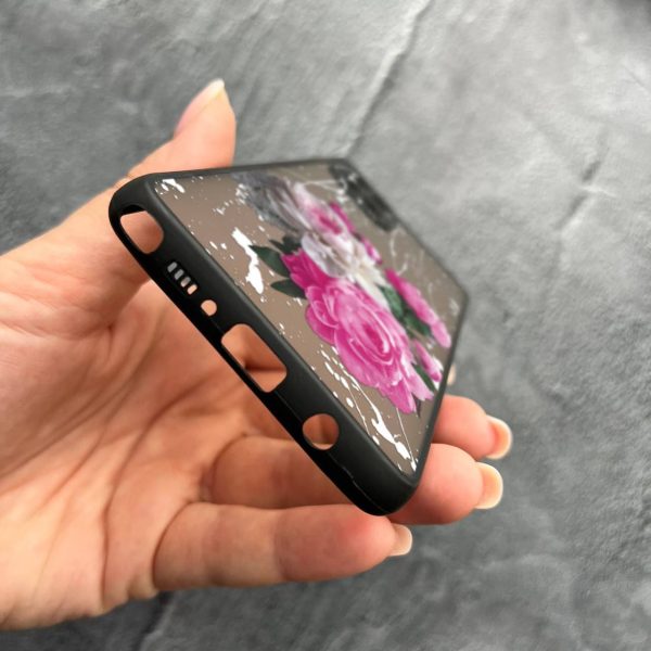 Чехол для Samsung Galaxy Note 10 Lite (A81) с защитой камеры с цветами пионы классические