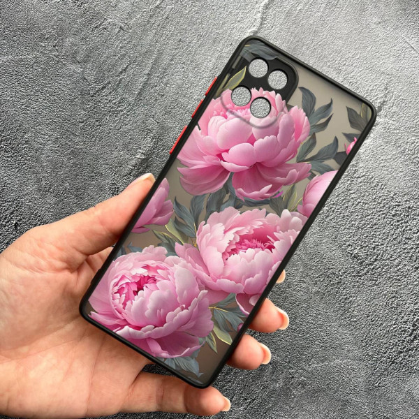 Чохол для Samsung Galaxy Note 10 Lite (A81) з захистом камери з квітами півоніями крупними