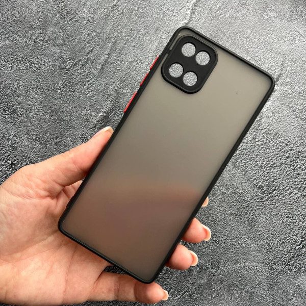 Чехол для Samsung Galaxy Note 10 Lite (A81) с защитой камеры матовый пластик без дизайна