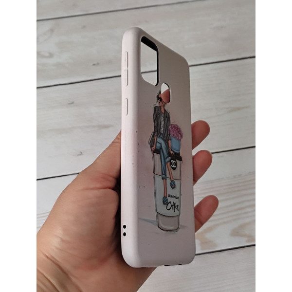 Чехол для Samsung Galaxy M31 девочка и кофе