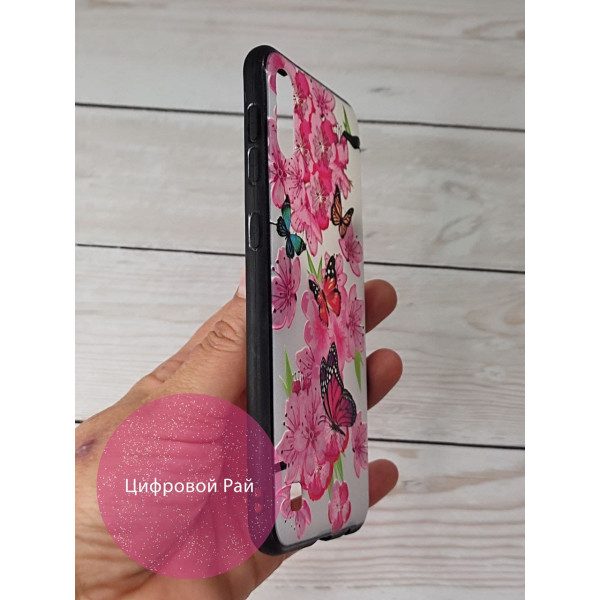 Чехол для Samsung Galaxy A10 (A105F) пластиковый чехол цветы