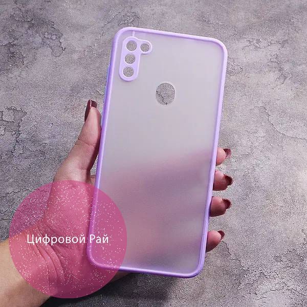 Чехол для Samsung Galaxy A11 матовый пластик без дизайна