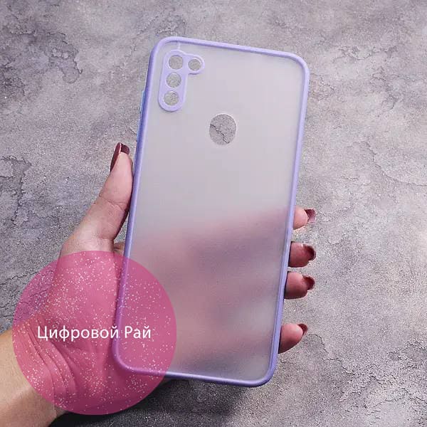 Чехол для Samsung Galaxy A11 матовый пластик без дизайна