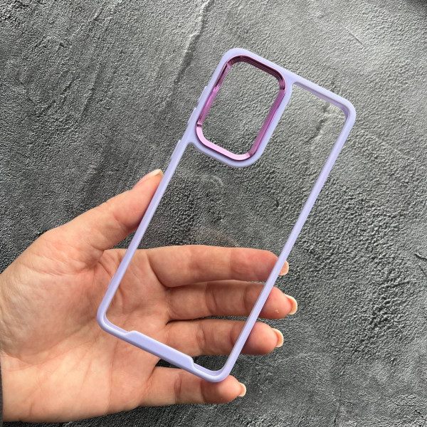 Чехол для Samsung Galaxy A53 5G с лавандовым бортиком и металлической обводкой по камере