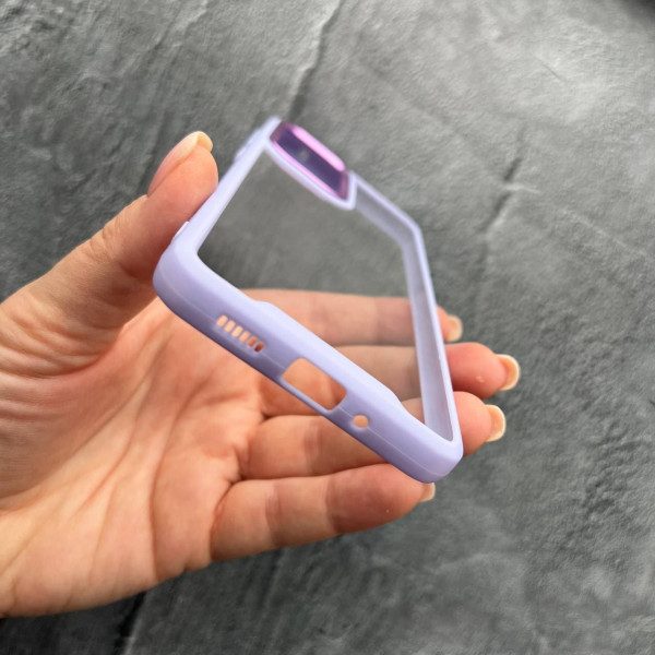 Чехол для Samsung Galaxy A53 5G с лавандовым бортиком и металлической обводкой по камере