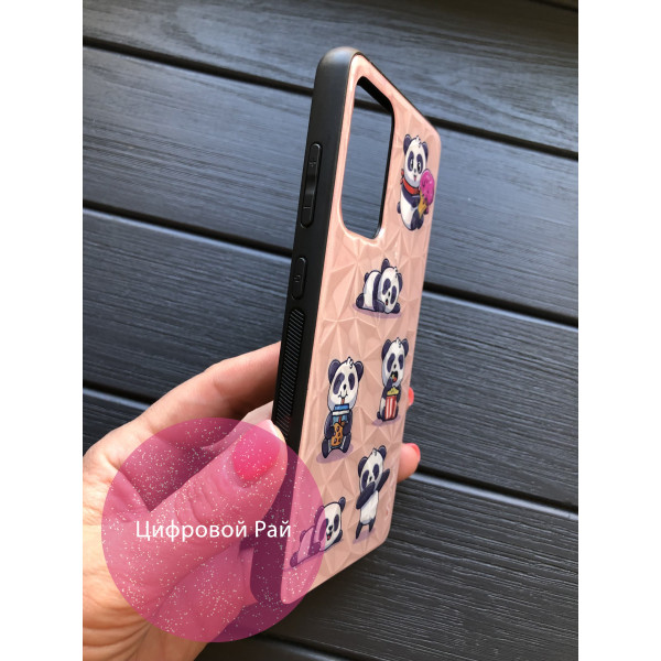 Чохол для Samsung Galaxy A52 4G / A52 5G пандочки з ефектом діамантових граней