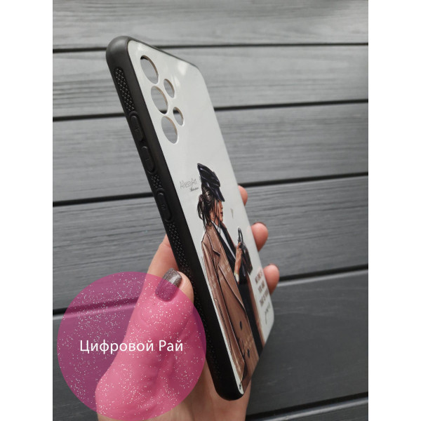 Чохол для Samsung Galaxy A52 4G / A52 5G силіконовий чохол з дівчиною в чорній кепці з сумочкою